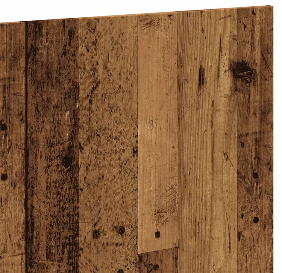 antik fa színű szerelt fa ágyfejtámla 200x1,5x80 cm