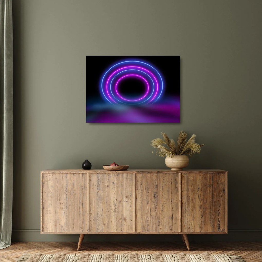 A színes körök képe (üvegen) (70x50 cm)