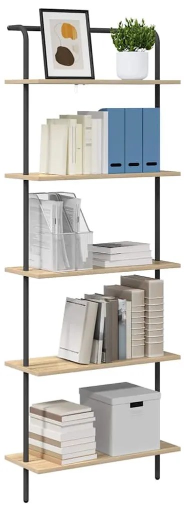 Könyvespolc sonoma tölgy 60 x 24 x 168 cm Faanyag