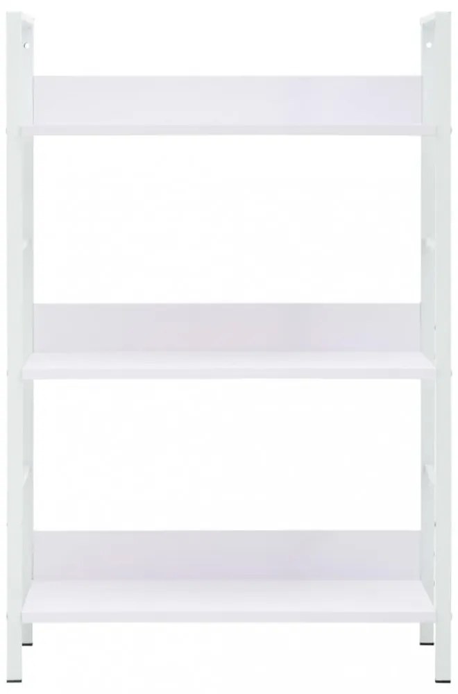 3 szintes fehér szerelt fa könyvespolc 60 x 27,6 x 90,5 cm