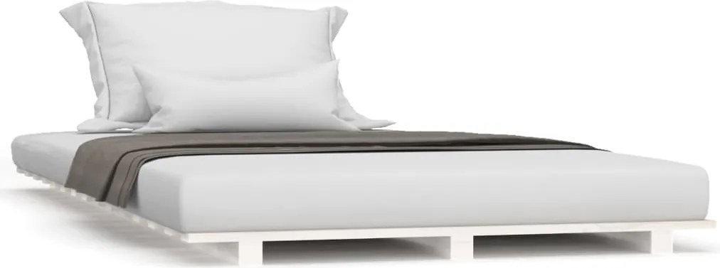 vidaXL fehér tömör fenyőfa ágykeret 90 x 200 cm