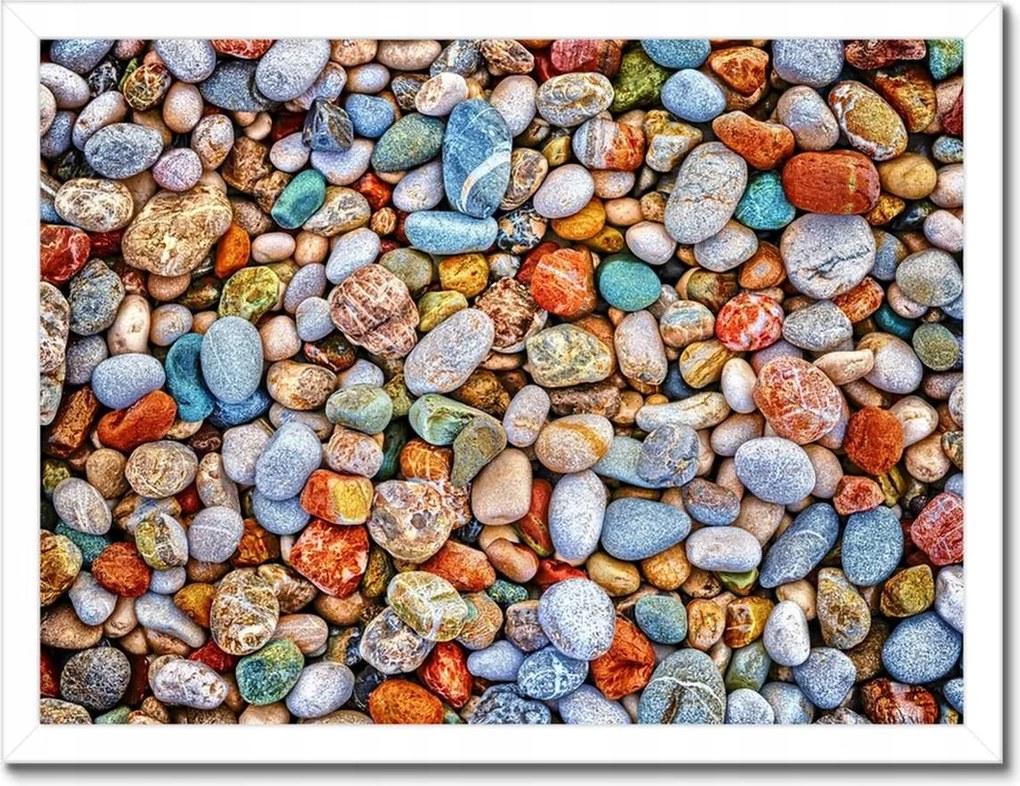 Poszterek keretben 40x30 Színes kavicsok