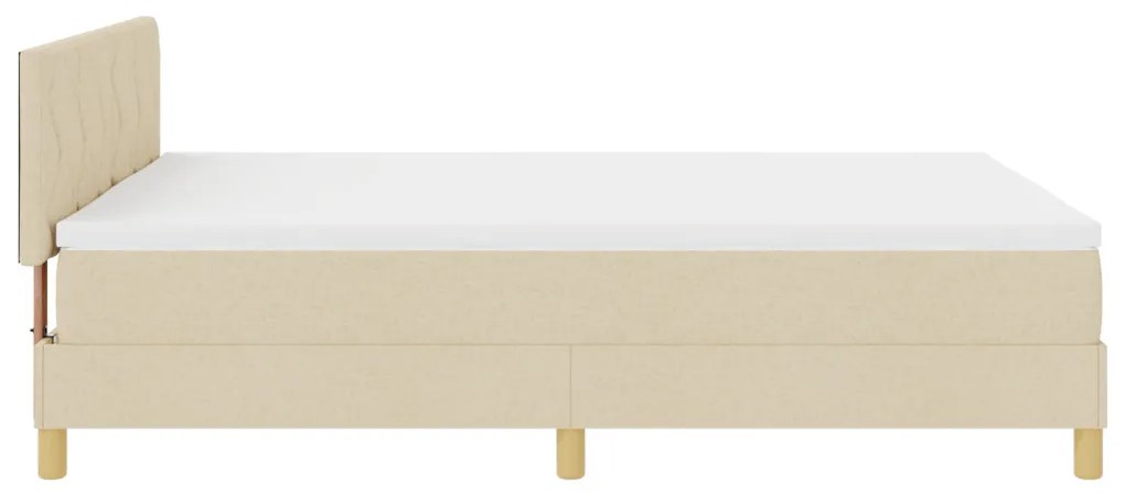 Box Spring Ágy Matrac Krém 140x200 cm Szövet