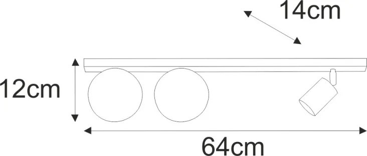 KAJA K-5495 ANDI Fehér Színű Mennyezeti Lámpa 3xGU10 + G9 10W IP20