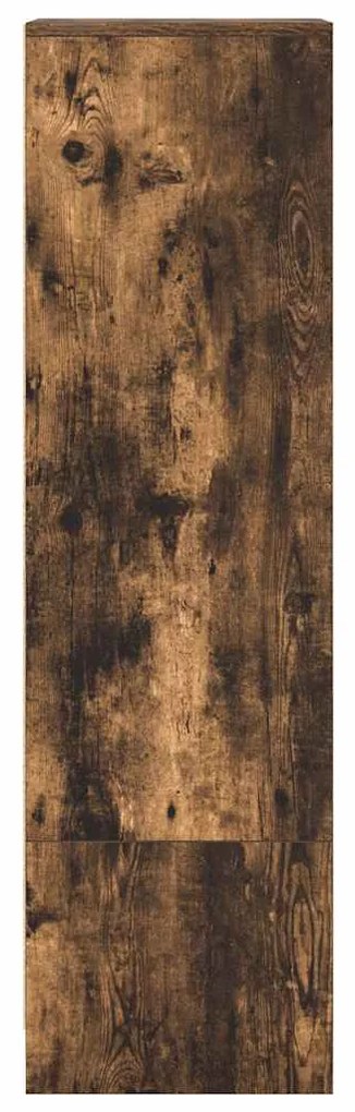 füstölt tölgy szerelt fa magasszekrény 29,5x34x119,5 cm