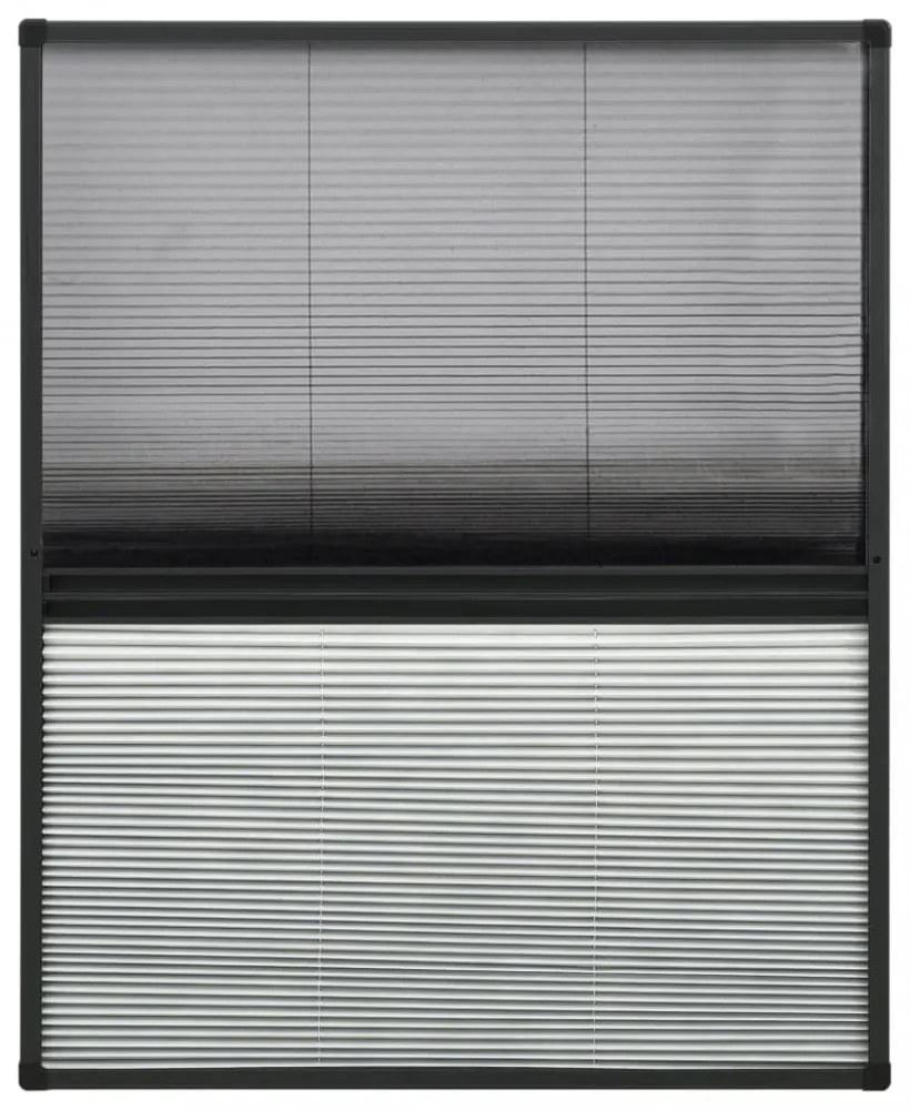 alumínium pliszé ablakszúnyogháló árnyékolóval 80 x 100 cm