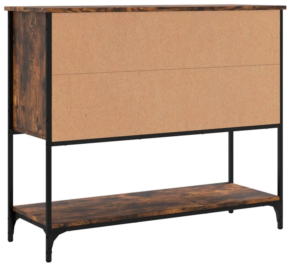 füstös tölgy színű szerelt fa tálalószekrény 100 x 36 x 85 cm
