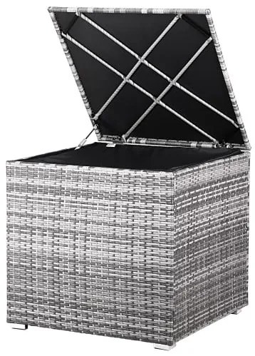 Casaria® Tároló doboz 75x75x70 cm - szürke
