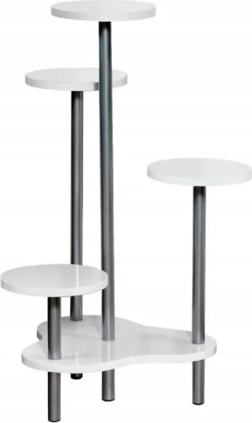 Virágágyás álló virágtartó állvány 4 virágcseréphez otthonra Dekoratív magas 72cm