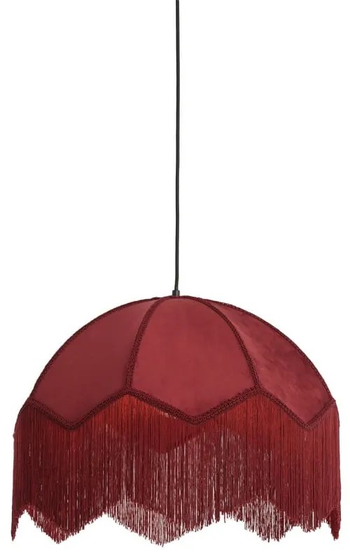 Borvörös függőlámpa textil búrával ø 60 cm Malacia – Light &amp; Living