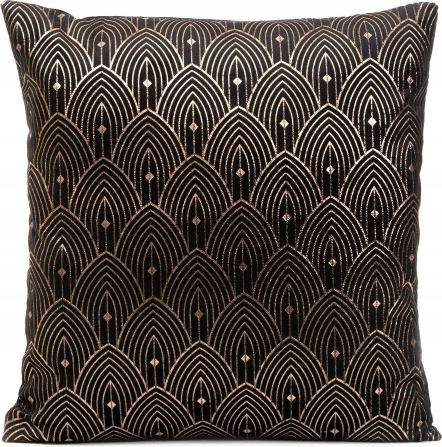 Párnahuzat Agnes 40x40 fekete art deco dekoratív glamour