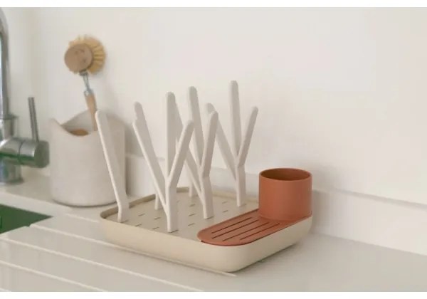 Beaba - Cumisüveg szárítóállvány bézs/narancs