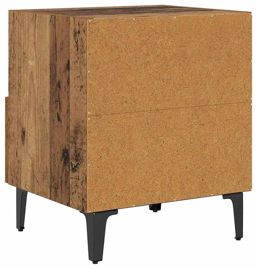 Éjjeliszekrény fiókkal 2 pcs Régi fa 40 x 35 x 47.5 cm Faanyag