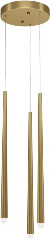 MAYTONI MOD132PL-L18BSK CASCADE Hengeres Függesztett Lámpa Fehér, Sárgaréz LED IP20
