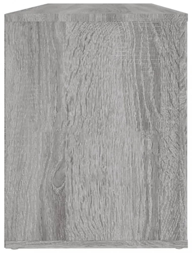 szürke sonoma színű szerelt fa cipősszekrény 100x35x45 cm