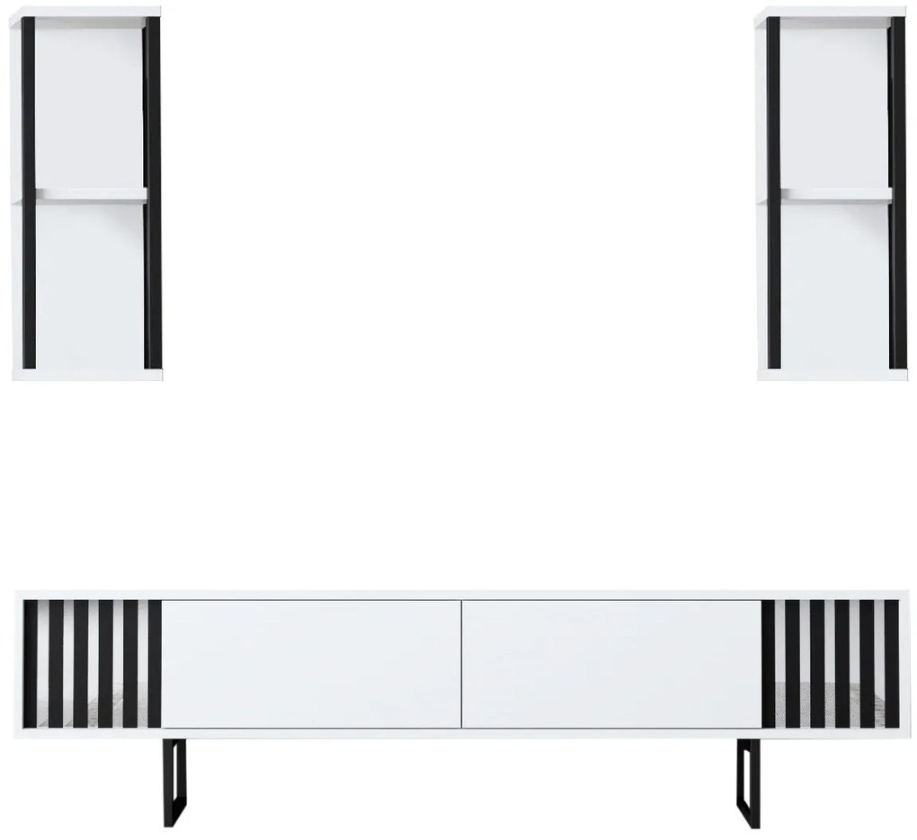 TV szekrény Chrome Line - White, Black
