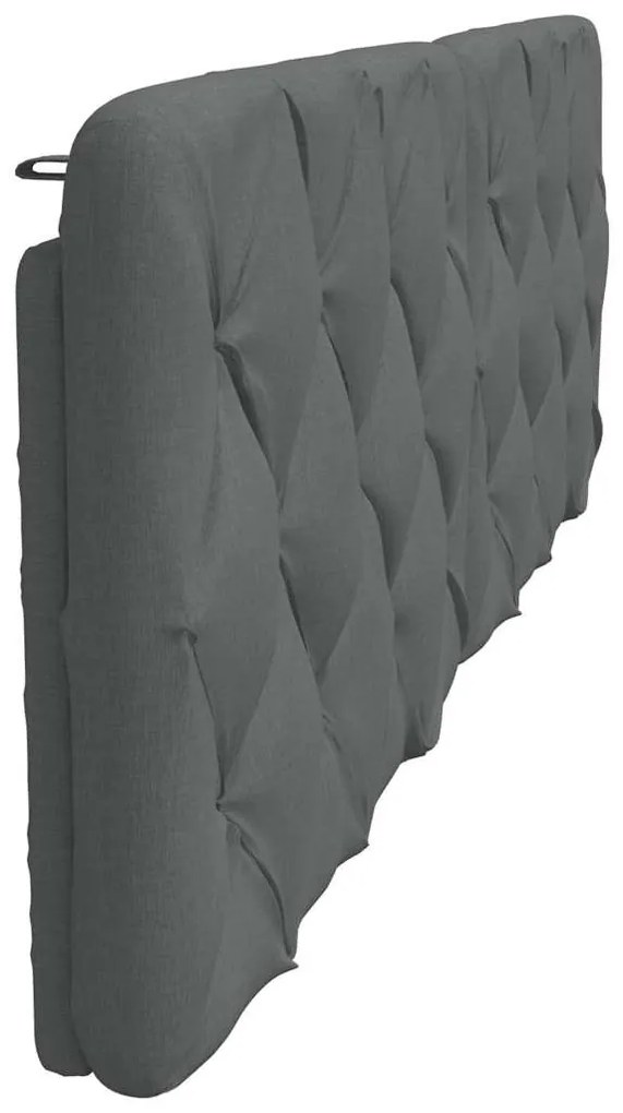 sötétszürke szövet fejtámla párna 180 cm