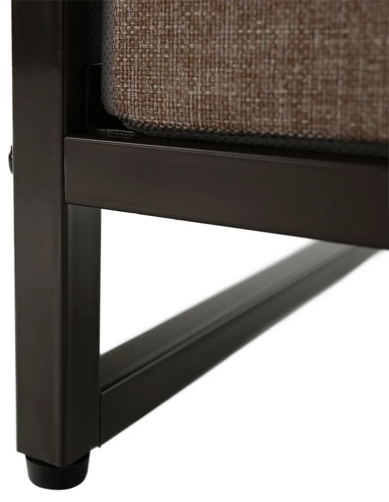 HAZEL TYP 2 szekrény szövet fiókokkal, barna, M