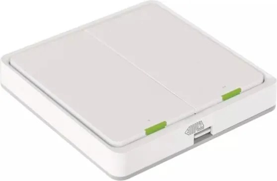 Kapcsoló 2 gombos GoSmart 1xCR2430 Tuya fehér