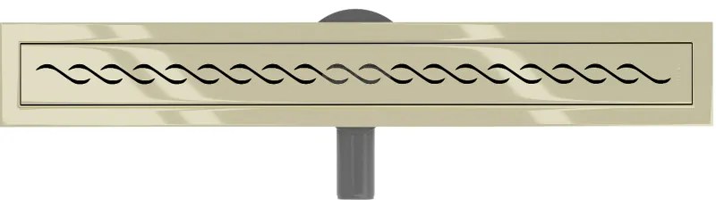 Mexen Flat 360°, rozsdamentes acél zuhanyfolyó, M18 modell 50 cm, arany fényes, 1523050-40