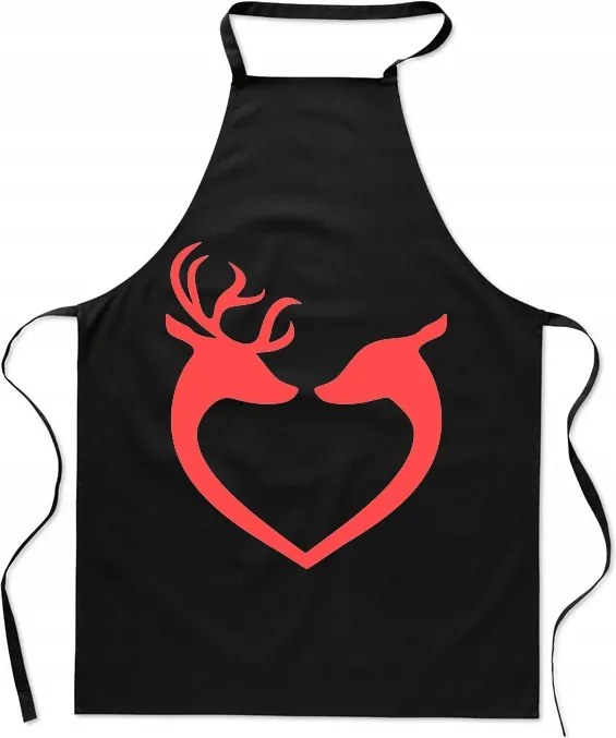 Karácsonyi Konyhai Kötény Szarvas Szív