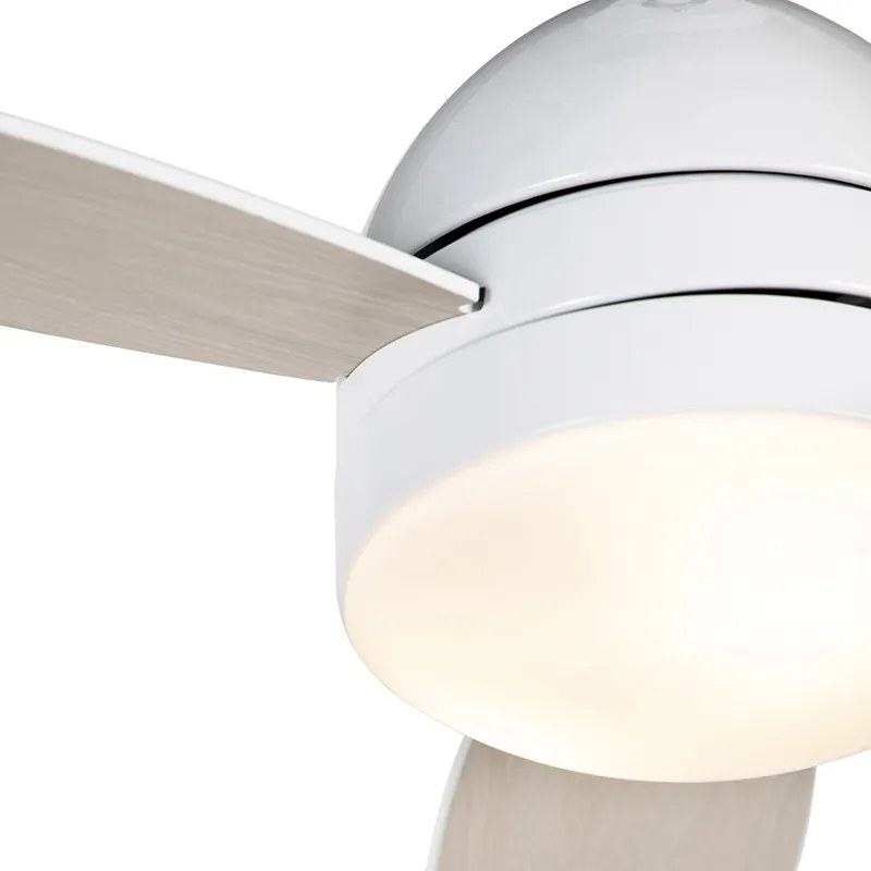 Mennyezeti ventilátor fehér fa mintázattal 96 cm távirányítóval - Rotar