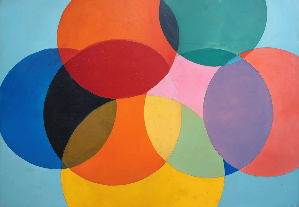 Fotótapéta - Színes kerek absztrakció (147x102 cm)