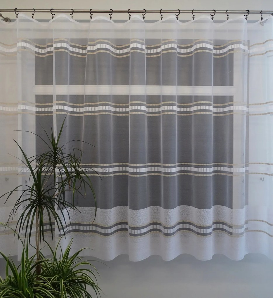 Mg Függöny 352861 Fehér arany 200x160cm készre varrva M