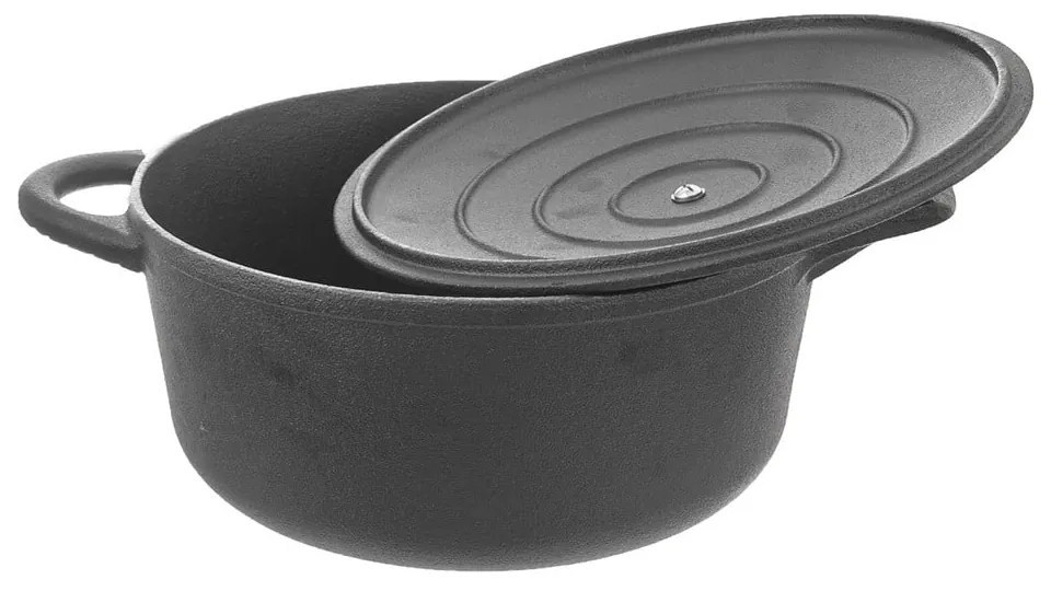 Indukciós tűzhelyhez alkalmas öntöttvas edény fedővel 4 l LITINA – Orion