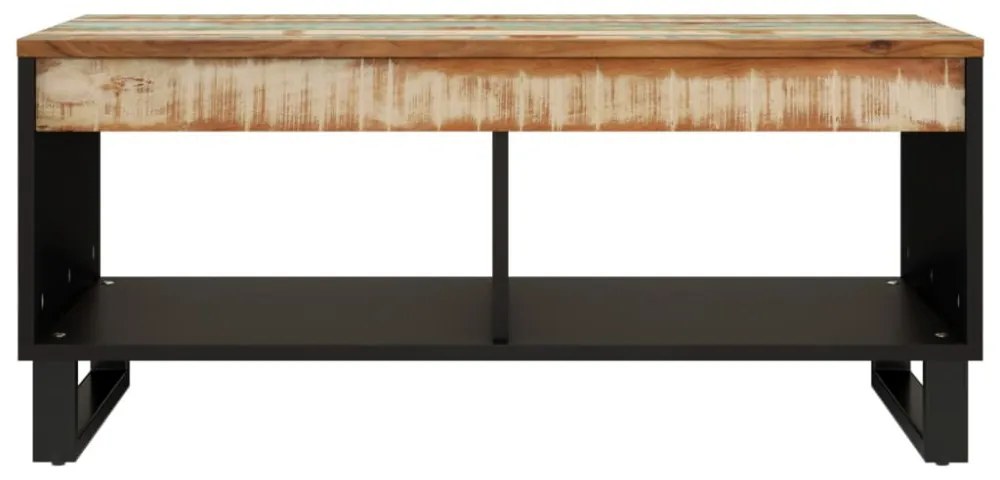 tömör újrahasznosított fa dohányzóasztal 90 x 50 x 40 cm