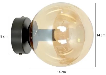 Fali lámpa ROSSI 1xE14/10W/230V fekete/bézs