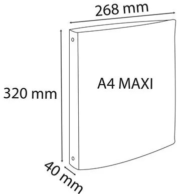 Gyűrűs könyv, 4 gyűrű, 40 mm, A4+, PP, EXACOMPTA Pop'Nco, vegyes színek (EX51930E)