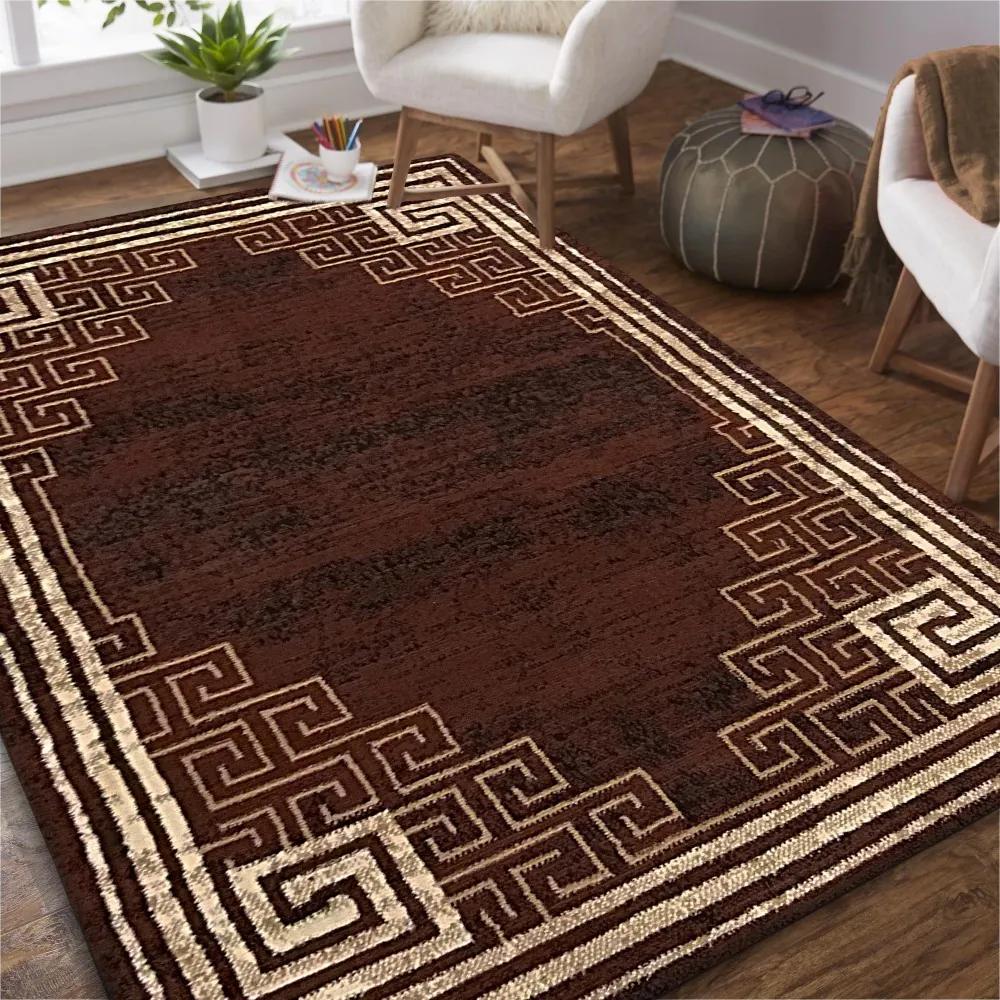 Minőségi barna szőnyeg a nappaliba Szélesség: 250 cm | Hossz: 350 cm