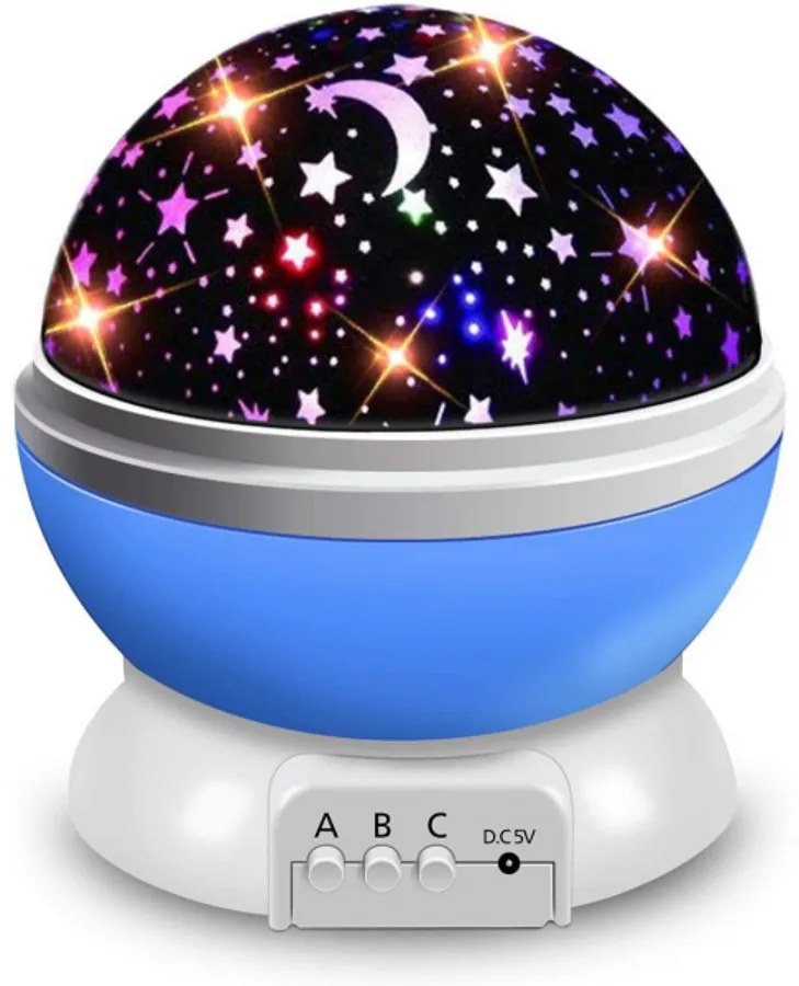 Forgó Csillagfényes éjjeli lámpa, kék, RT