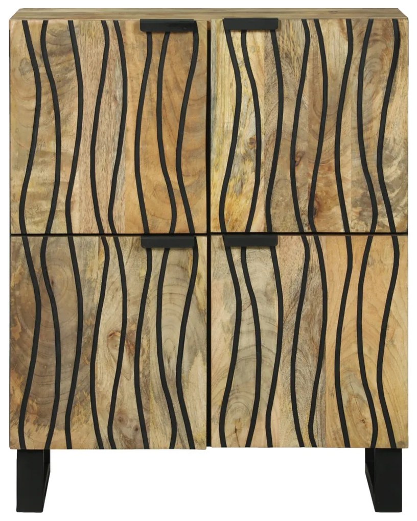 Oldalszekrény 60 x 33.5 x 75 cm - Tömör mangóból és őszi fából készült
