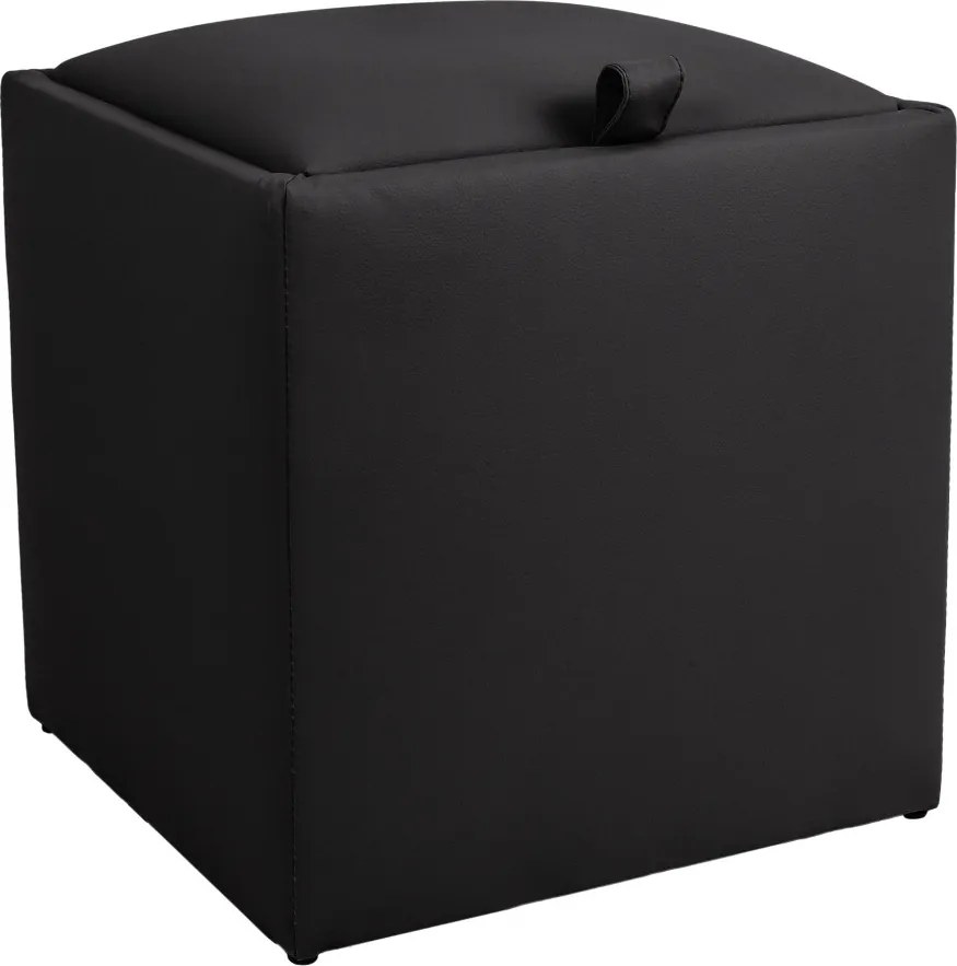 Box puff - POLY műbőr - fekete R