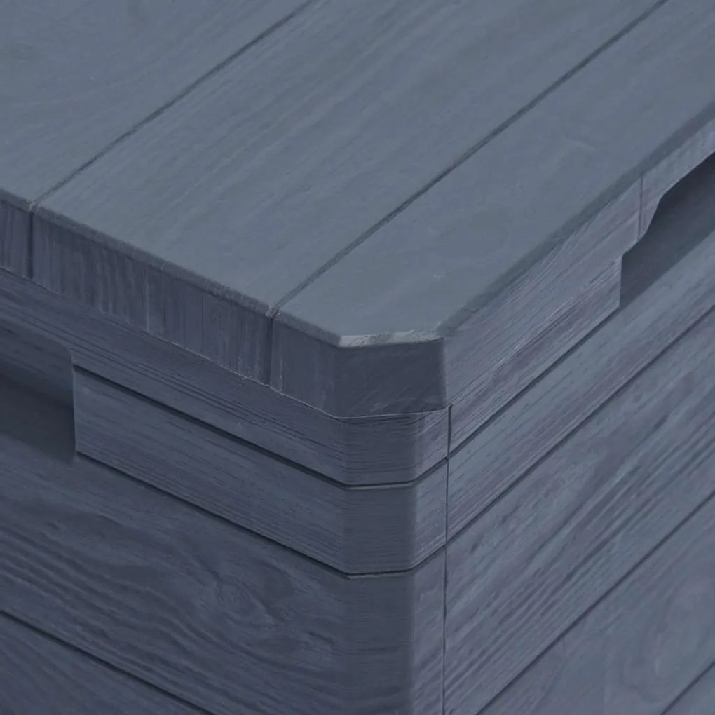 antracitszürke kerti tárolóláda 90 L