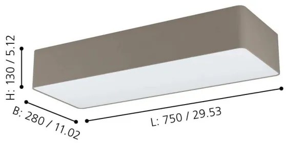 Eglo 99301 - Mennyezeti lámpa POSADERRA 3xE27/28W/230V