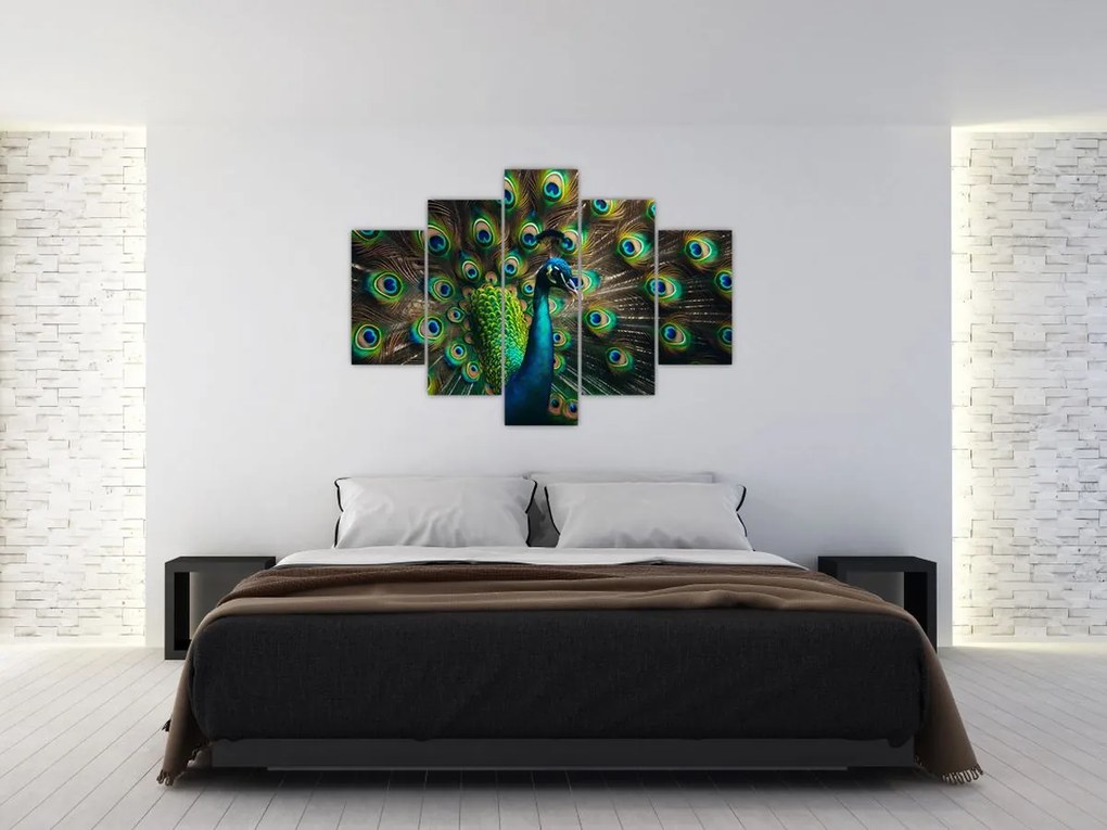 Kép – Pávatoll (150x105 cm)