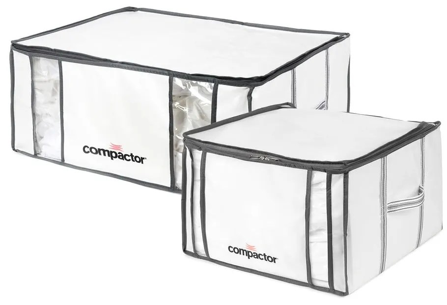 Vákuumos-megerősített textil ruhatároló doboz szett 2 db-os 50x65x27 cm Life – Compactor