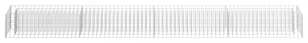 horganyzott acél gabion magaságyás 360 x 30 x 30 cm