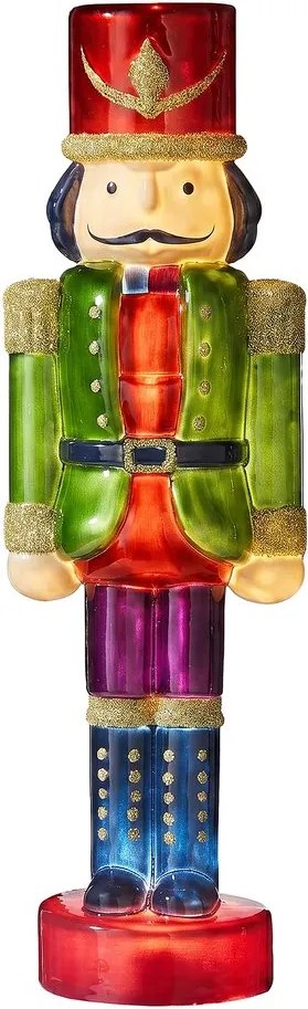 X-MAS üveg LED diótörő 30cm, zöld