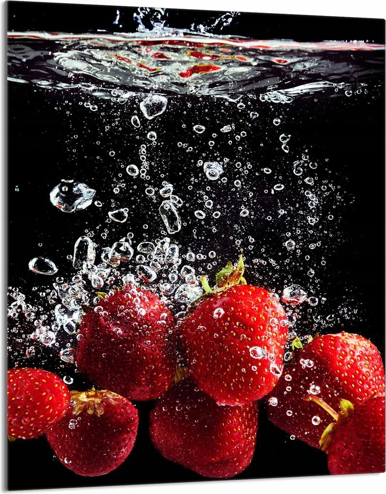 Üveg Vágódeszka 40x52 Eper a Konyhába