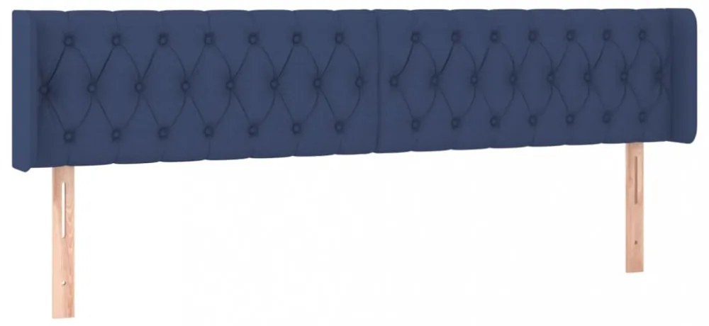 kék szövet LED-es fejtámla 203 x 16 x 78/88 cm