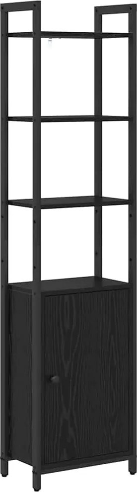 vidaXL Könyvespolc Fekete tölgy 40 x 24 x 161 cm Faanyag