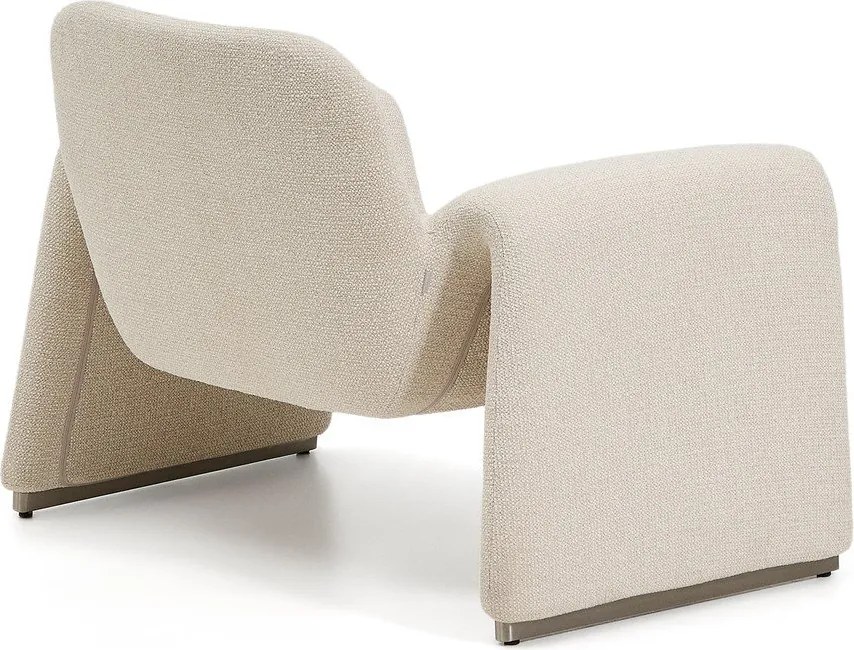 Bézs zsenília fotel Melvia – Kave Home