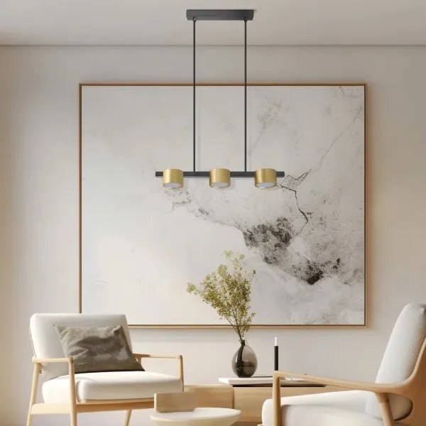 LED Csillár zsinóron MIRELLA 3xGX53/6W/230V arany/fekete