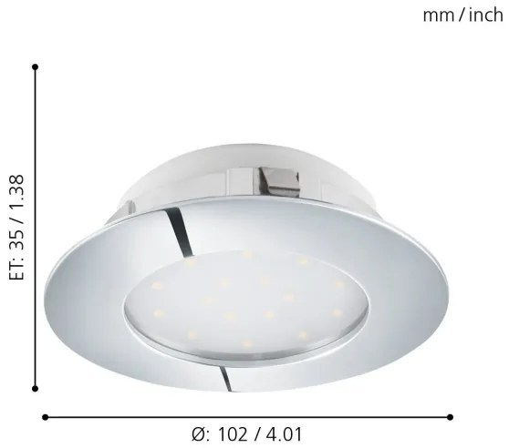Eglo 95888- LED Beépíthető lámpa PINEDA 1xLED/12W/230V