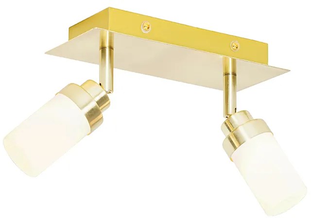 Modern fürdőszoba spotlámpa sárgaréz 2-lámpás IP44 - Japie