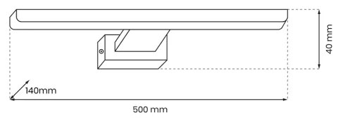 LED Képvilágítás PINTO LED/12W/230V fekete